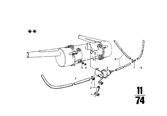 1974 BMW 2002tii Vacuum Control - Engine Diagram