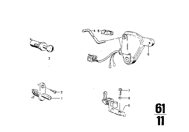 1973 BMW 3.0S Various Switches Diagram 2
