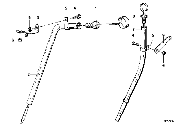 1986 BMW 325e Dipstick Diagram