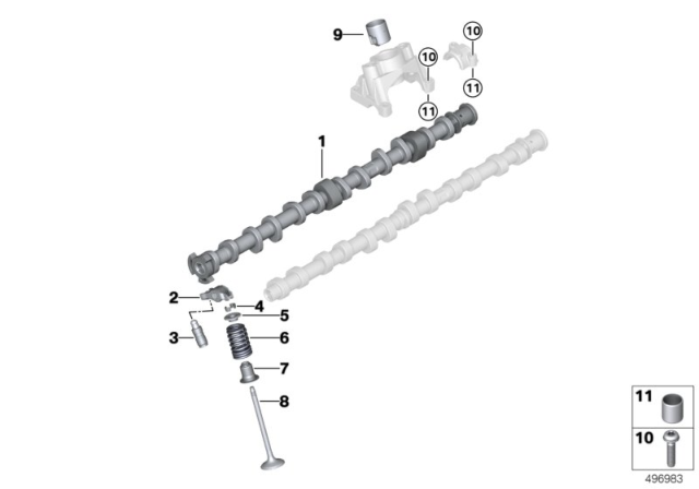 2020 BMW X4 M Valve Timing Gear, Camshaft Diagram 2