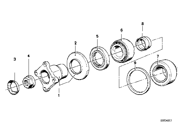 1999 BMW 318is Drive Flange Suspension / Gasket Diagram 2