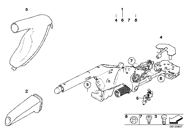 2009 BMW M6 Handbrake Lever Diagram