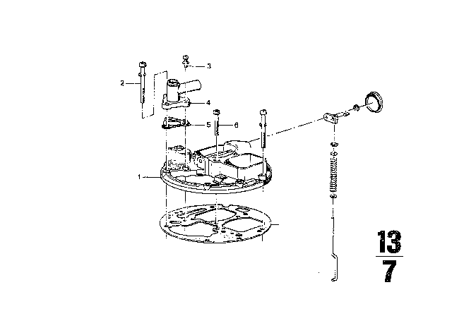 1974 BMW 3.0CS Carburetor Cap / Piston / Float Diagram 2