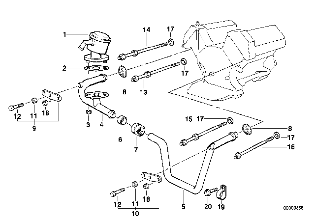 1994 BMW 530i Hex Bolt Diagram for 07119900561