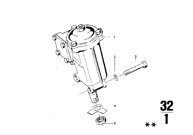 1974 BMW 3.0S Steering Gear Diagram