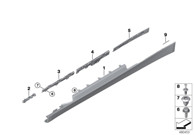 2015 BMW 428i xDrive Cover Door Sill / Wheel Arch Diagram