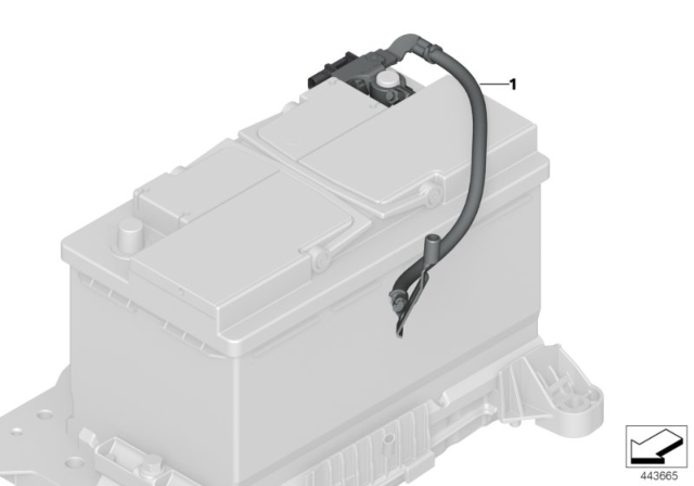 2020 BMW 228i xDrive Gran Coupe BATTERY CABLE, NEGATIVE, IBS Diagram for 61219442117