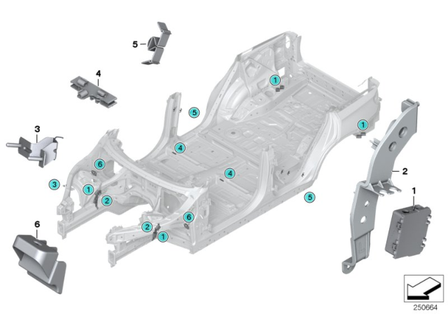 2013 BMW X6 Plug-In Connection Bracket Diagram