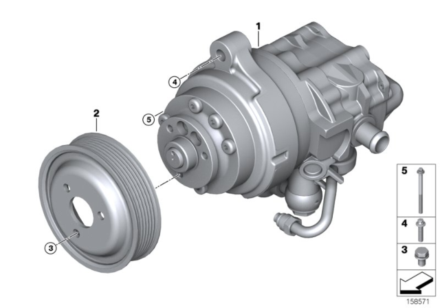 2010 BMW X5 Tandem Pump Diagram for 32416783965