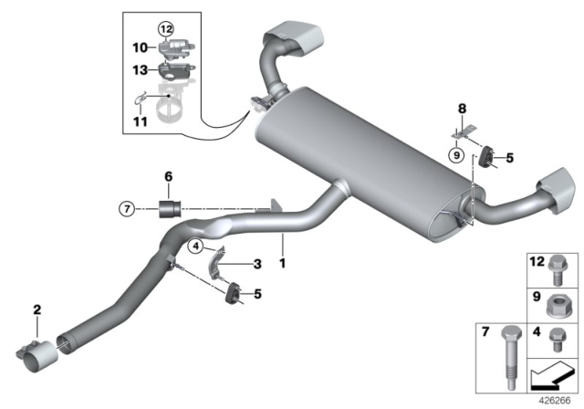 2018 BMW X5 Rubber Mounting Diagram for 18307583940