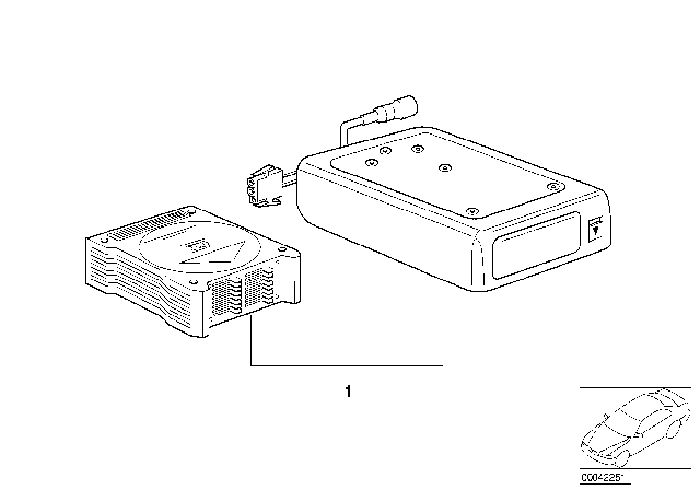 2001 BMW 750iL Pioneer CD / Player Diagram