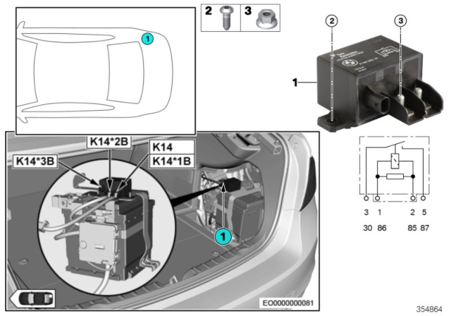 2014 BMW ActiveHybrid 3 Relay, Isolation, Hybrid Diagram