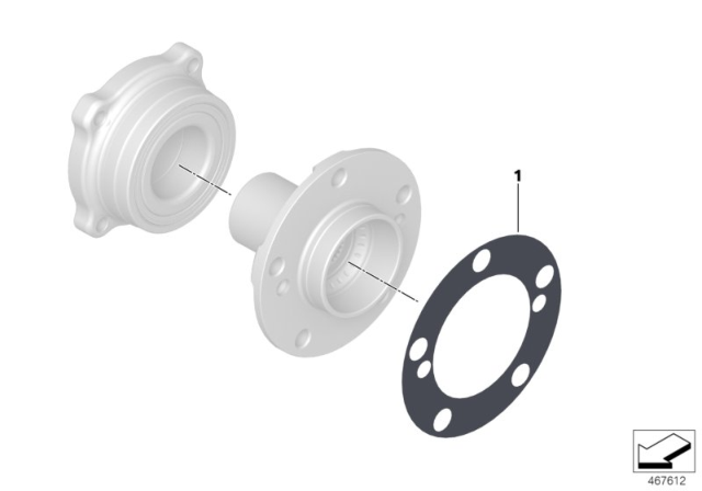 2018 BMW X5 M Side Shaft/Wheel Bearings Diagram 2