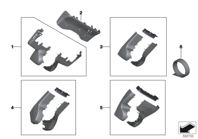 2020 BMW M850i xDrive Covers, Inside Mirror Diagram