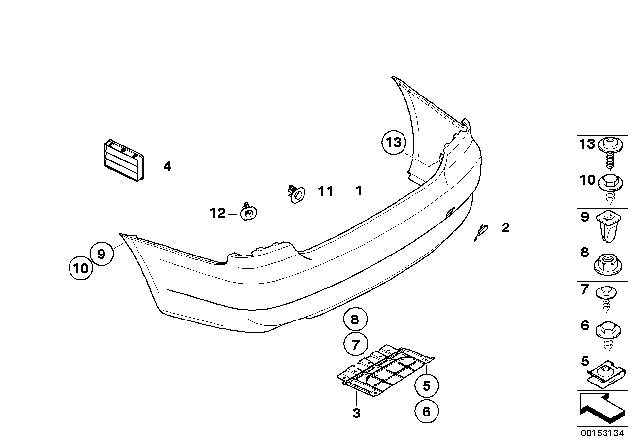 2012 BMW 328i Trim Panel, Rear Diagram