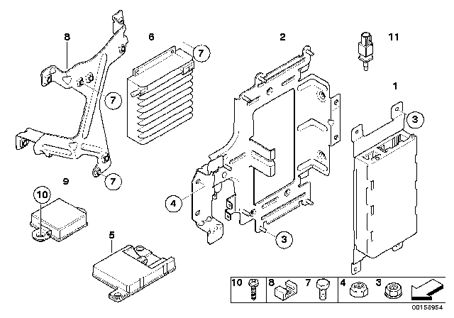 2010 BMW 335i Single Parts SA 639, Trunk Diagram