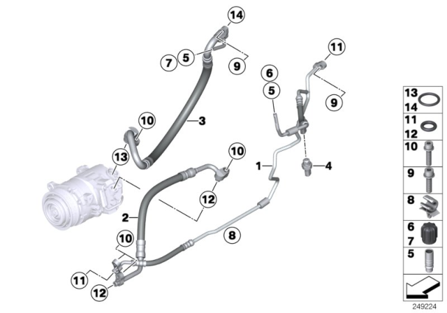 2015 BMW X3 Coolant Lines Diagram