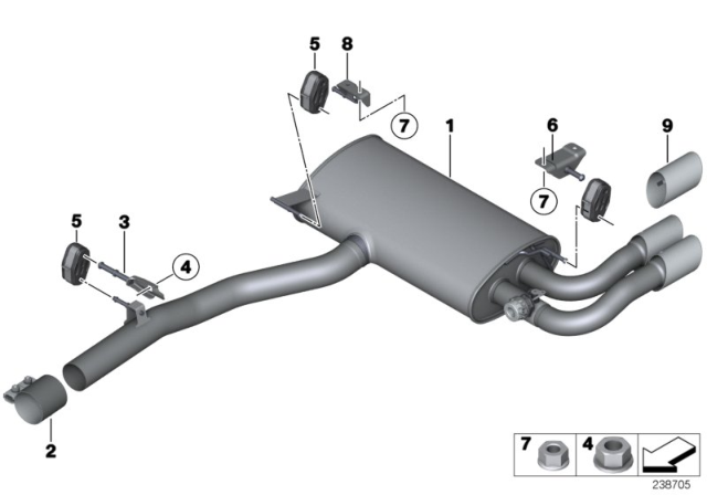 2015 BMW X3 Exhaust System Diagram