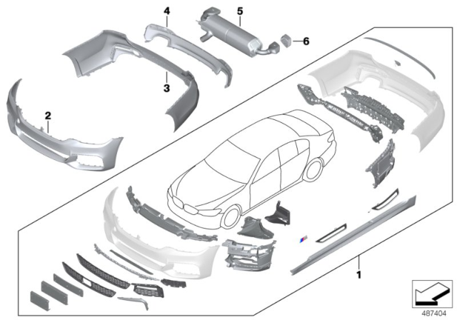 2017 BMW 530i Right Finisher Diagram for 51118063268