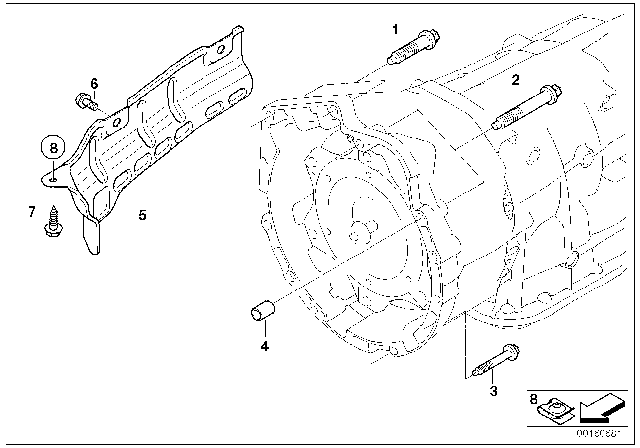 2008 BMW 528i Transmission Mounting Diagram