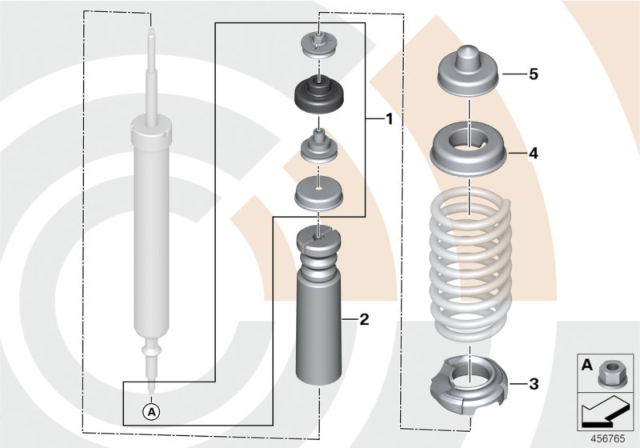 2013 BMW X1 Repair Kits, Shock Absorbers, Rear Diagram