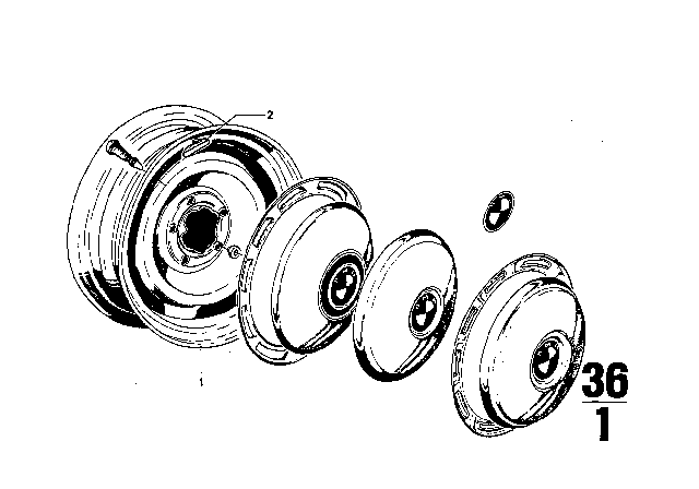 1969 BMW 2800 Rim Diagram 2