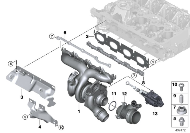 2019 BMW Z4 HEAT SHIELD FOR EXHAUST MANI Diagram for 11658632101