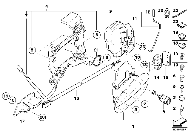 2008 BMW Z4 Locking System, Door Diagram