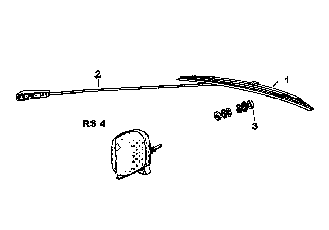 1956 BMW Isetta Wiper Arm Diagram for 61618044505