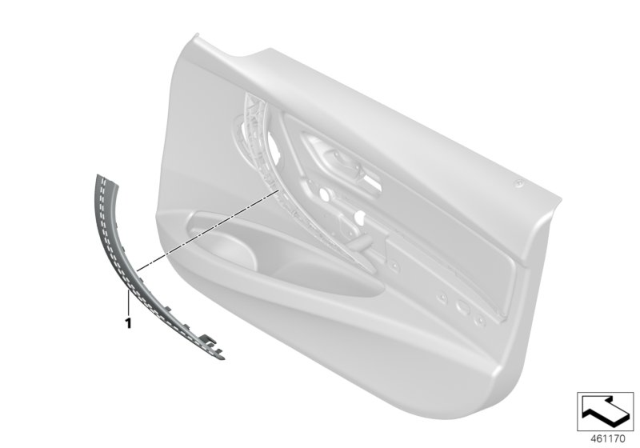 2016 BMW M3 Individual Option Trim Handle Diagram