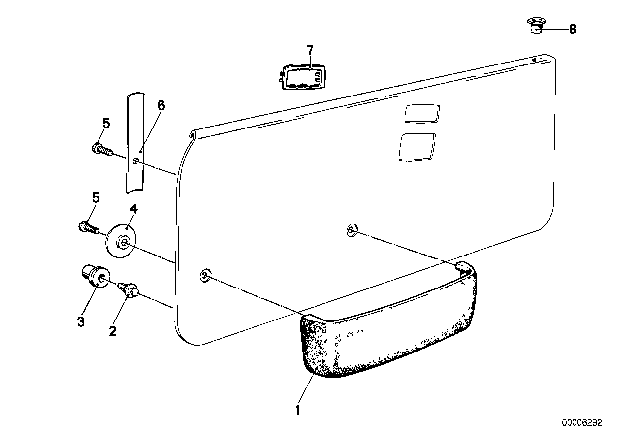 1983 BMW 320i Door Pocket Diagram