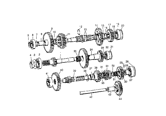 1957 BMW Isetta Individual Transmission Parts Diagram