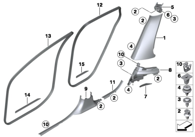 2012 BMW X6 Mucket / Trim, Entrance Diagram
