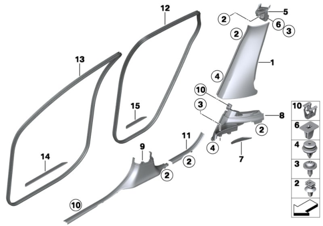 2013 BMW X6 Edge Protection Front Diagram for 51727046388