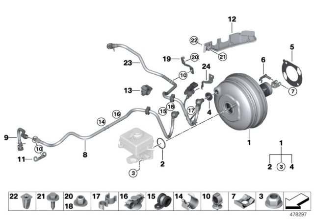 2009 BMW 528i xDrive Power Brake Unit Depression Diagram