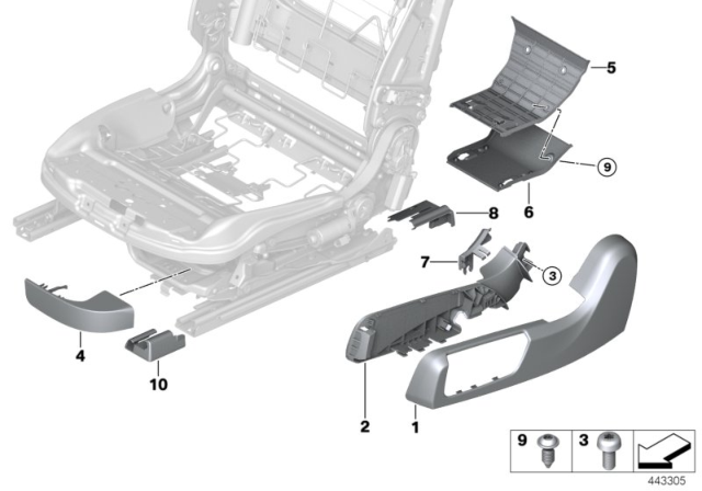 2019 BMW 440i Seat, Front, Seat Panels, Electrical Diagram