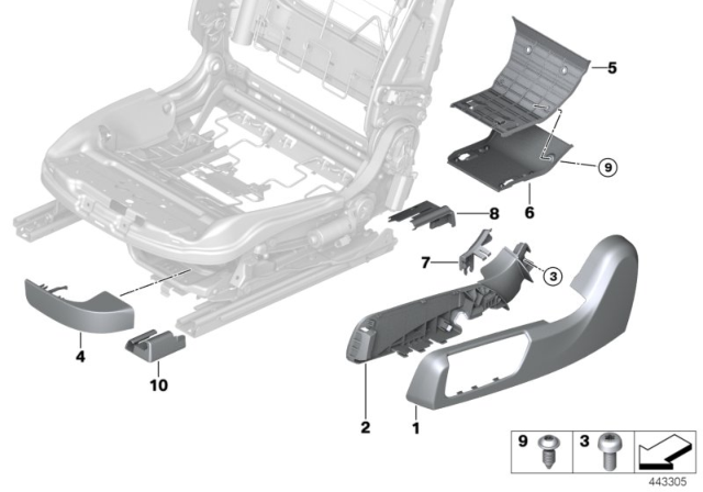 2020 BMW 440i Seat, Front, Seat Panels, Electrical Diagram