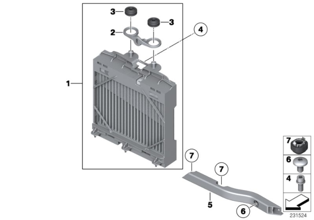 2014 BMW 750i Additional Cooler, Wheel Arch Diagram