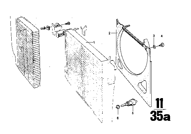 1970 BMW 2500 Cooling / Exhaust System Diagram 2