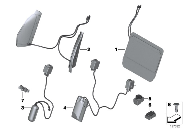 2011 BMW Z4 Lumbar Support Pump Diagram for 52107213757