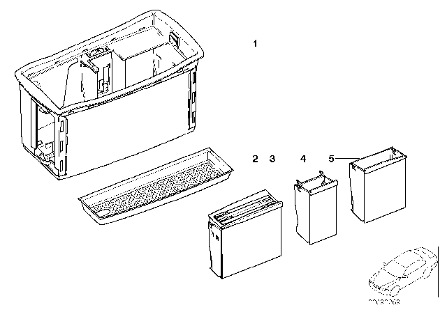 2005 BMW 745i Retrofit, CD Holder Diagram