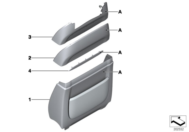 2012 BMW Alpina B7 xDrive Rear Panel, Comfort Seat, Top Diagram for 52107975876