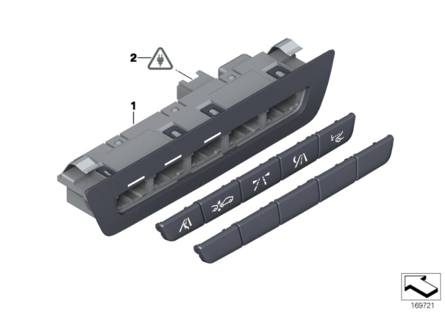 2014 BMW M6 Control Element, Driver-Assist Systems Diagram 3