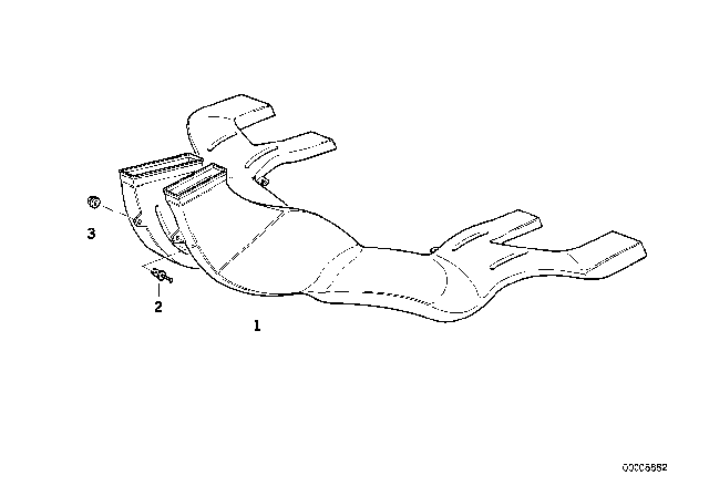 1991 BMW 325is Rear Heater Duct Diagram