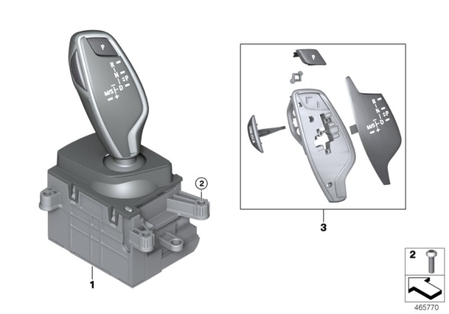 2018 BMW X3 Gear Selector Switch Diagram for 61317947695