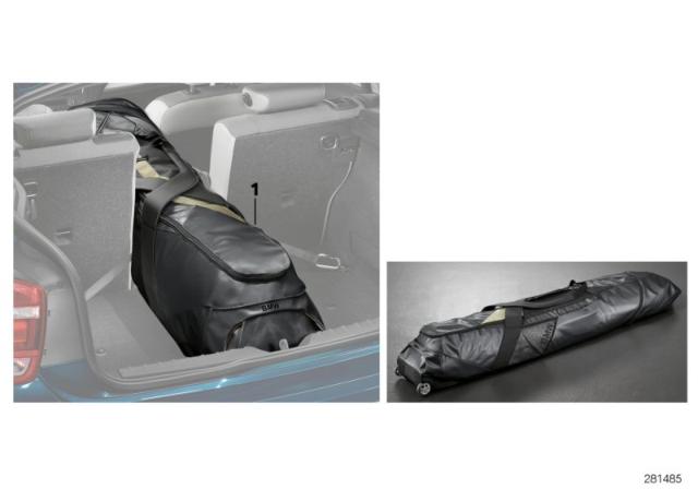 2015 BMW 435i Ski And Snowboard Bag Diagram