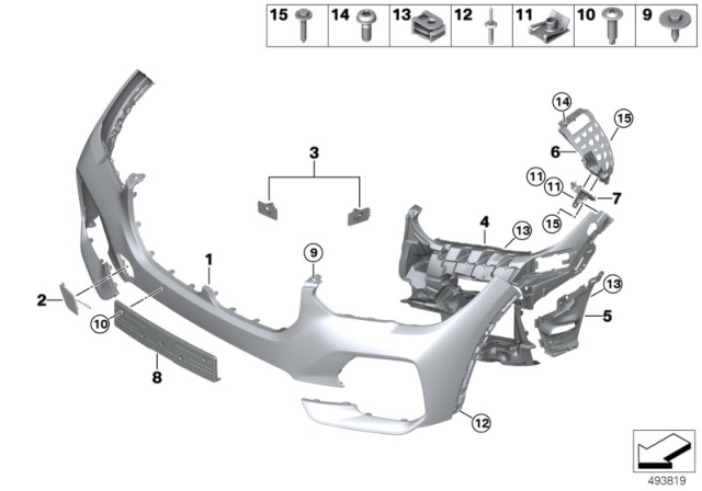 2019 BMW X5 Flap, Towing Eye, Primed Diagram for 51119492880