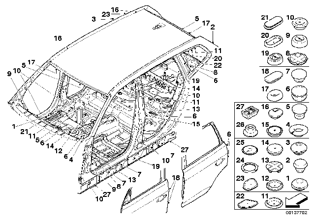 2004 BMW X3 Sealing Cap/Plug Diagram 2