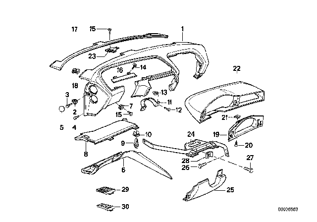 1992 BMW 850i Trim Panel Lower Left Diagram for 51458118251