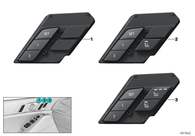 2020 BMW X5 OPERATING FACILITY SEAT FUNC Diagram for 61319484679